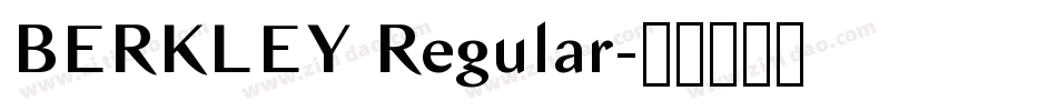 BERKLEY Regular字体转换